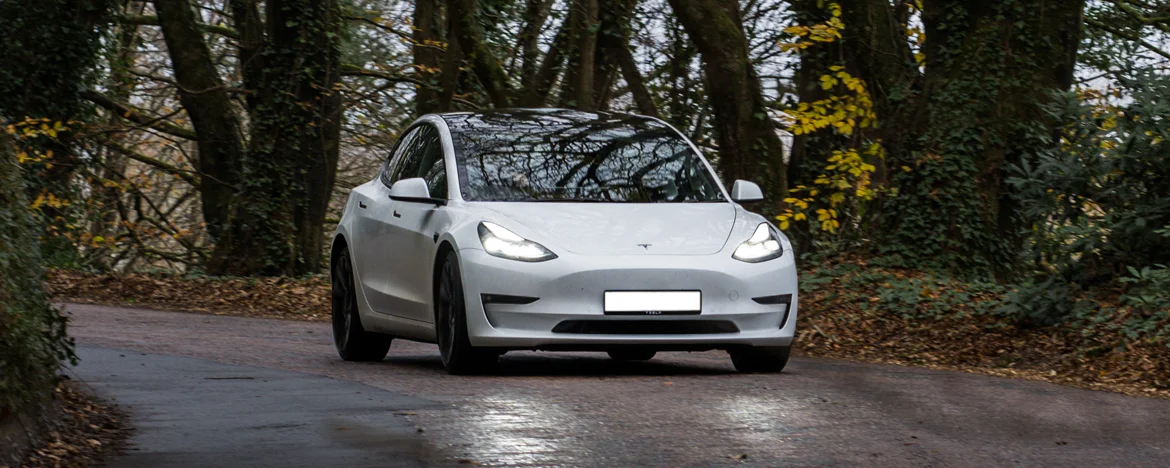 Tesla Model 3 driving 