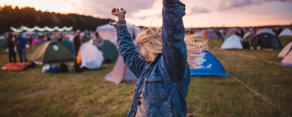 Woman dancing at a festival