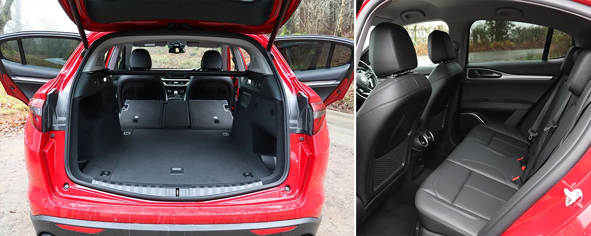 Stelvio boot space and rear seats