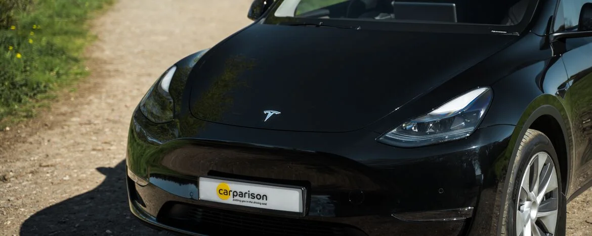 2022 Tesla Model Y with Carparison Leasing numberplate