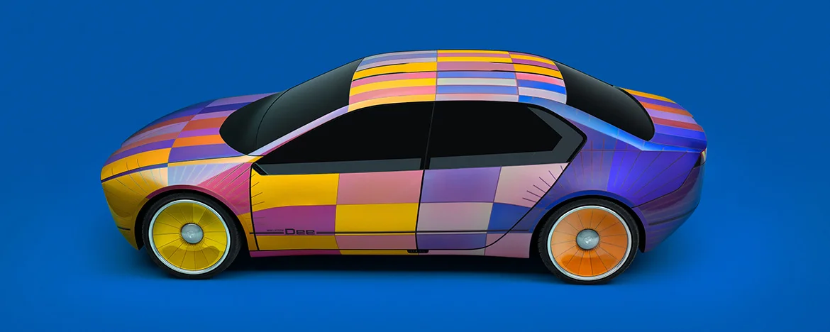colourful BMW with E Ink technology