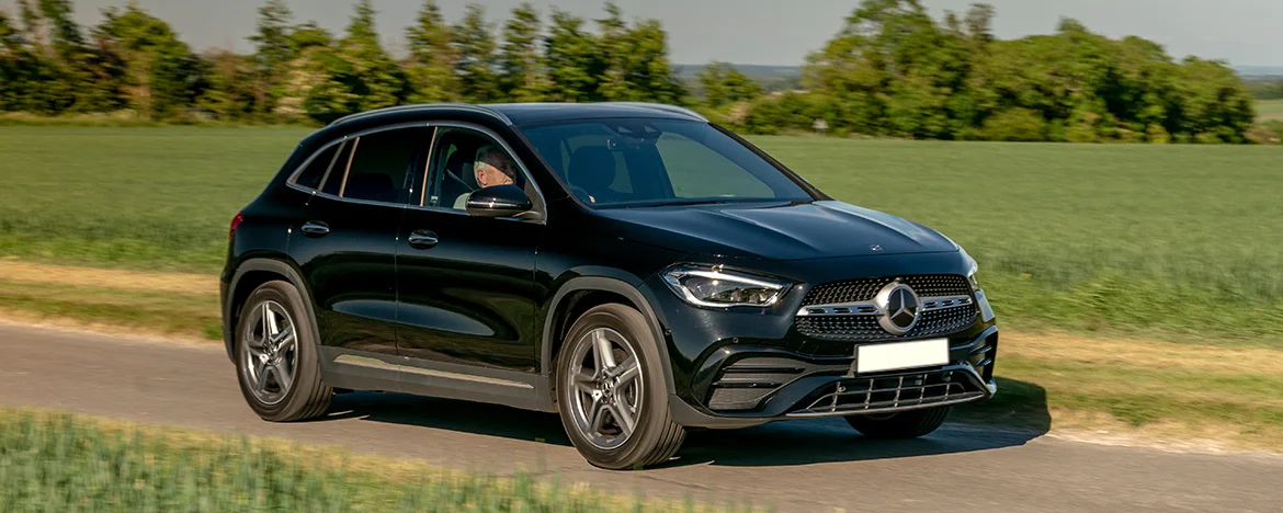 Mercedes-Benz GLA driving on road