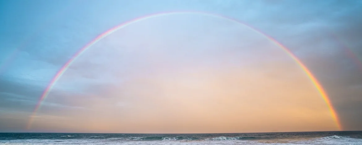 Rainbow over the sea