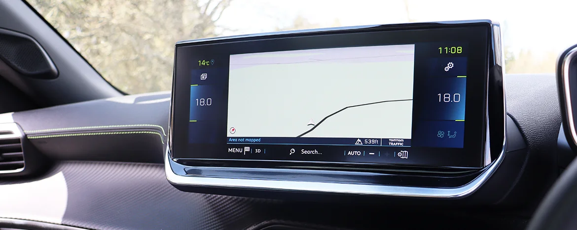 Peugeot e-2008 10-inch touchscreen