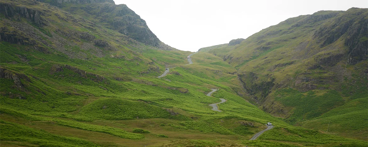 View of Hardknott Pass