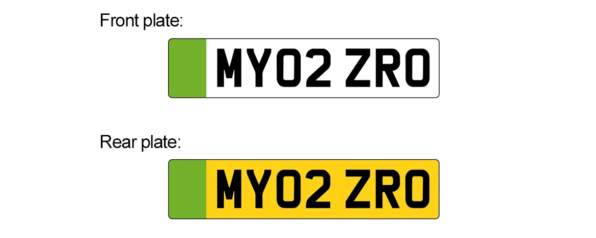 Green number plate