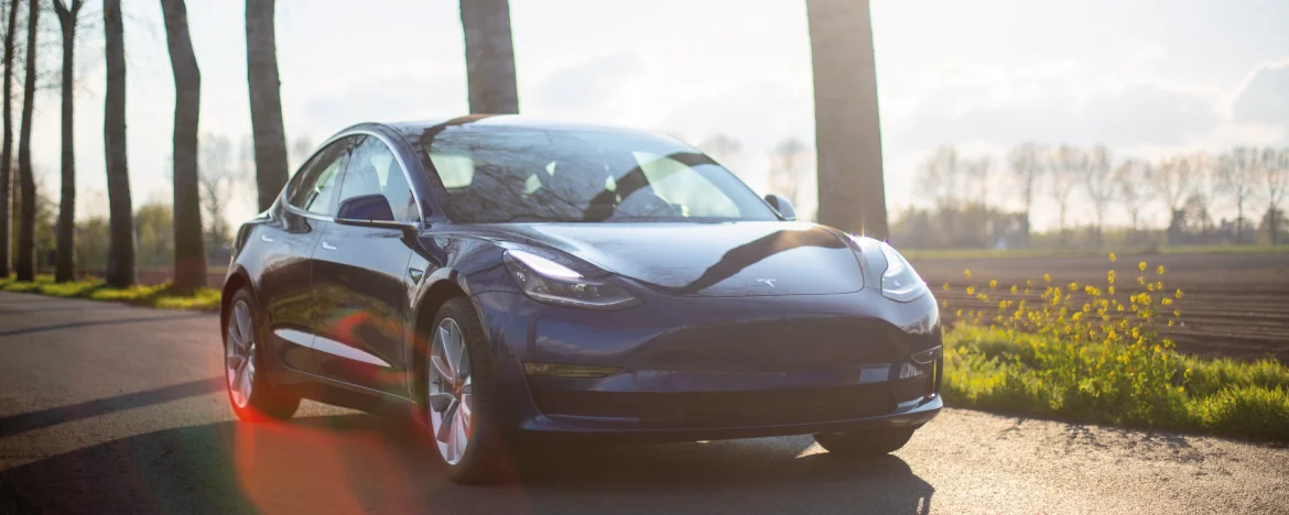 Tesla model 3 driving