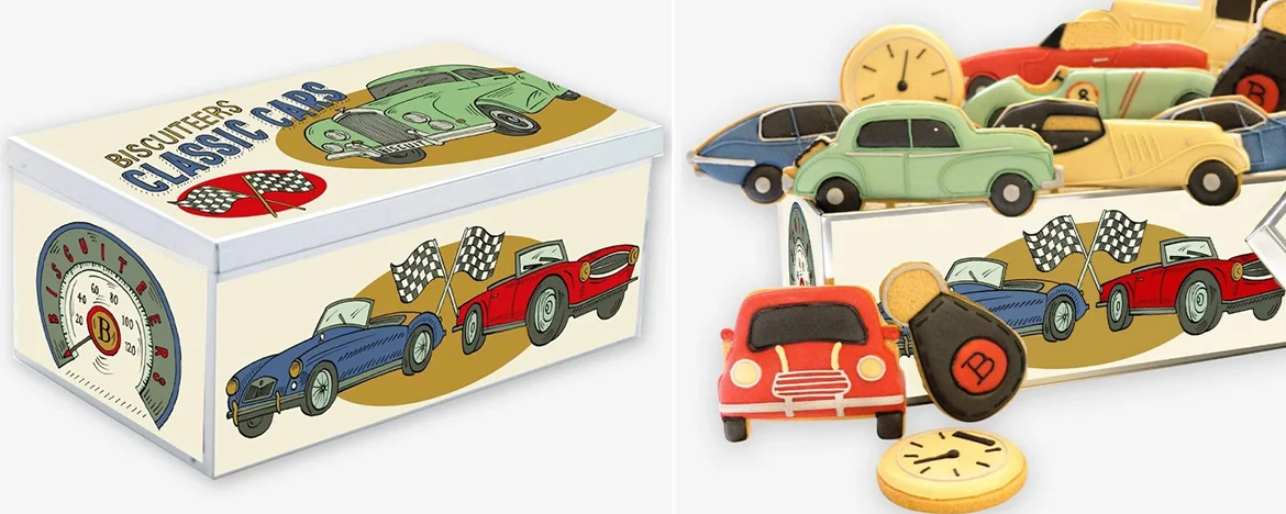 Biscuiteers Classic Car Biscuits selection box