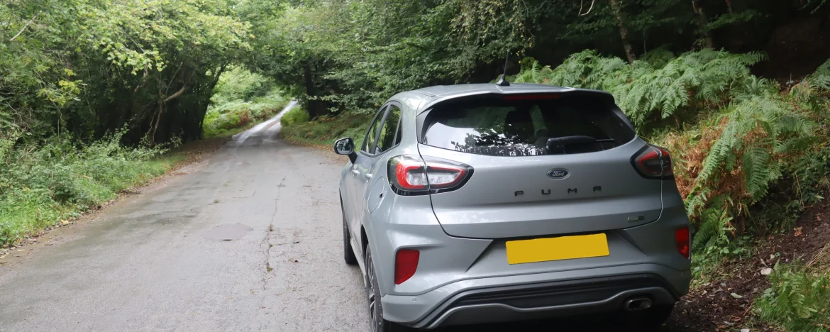 Ford Puma on country lane