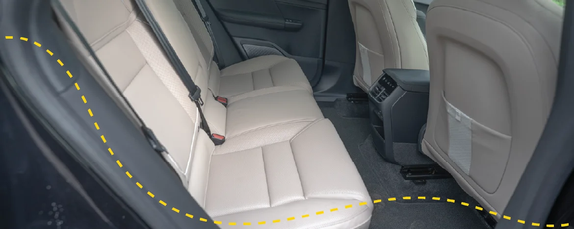 Volvo EX60 rear seat