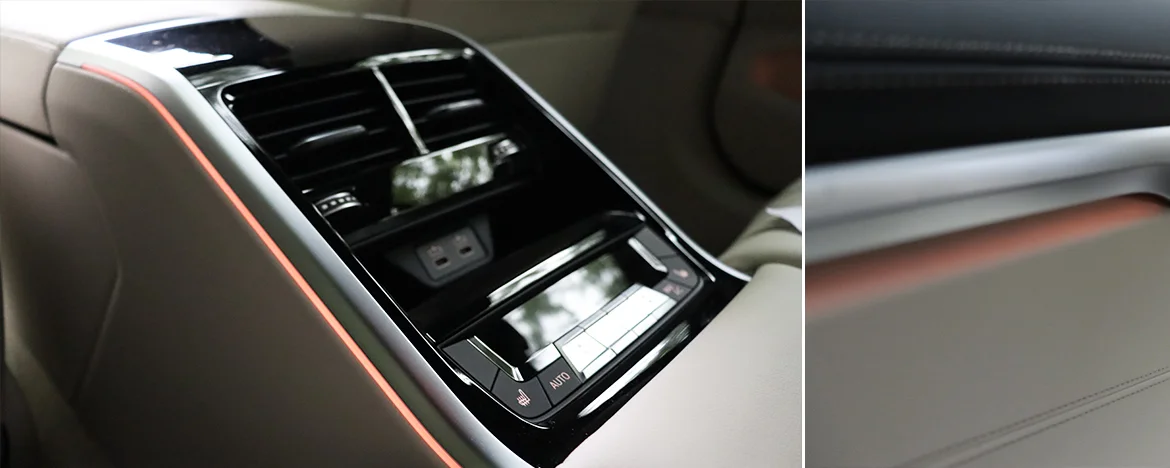 Centre console and ambient lighting 