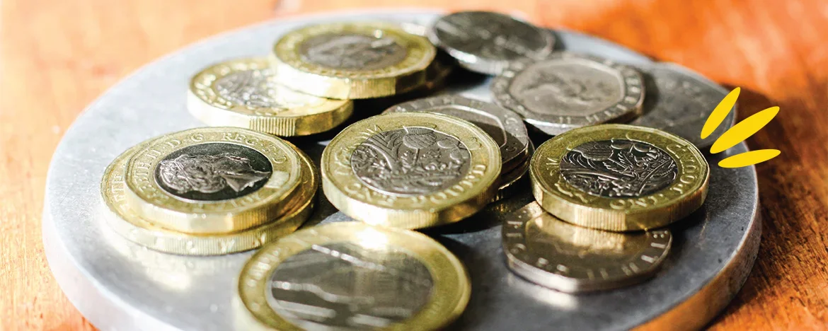 Pile of coins