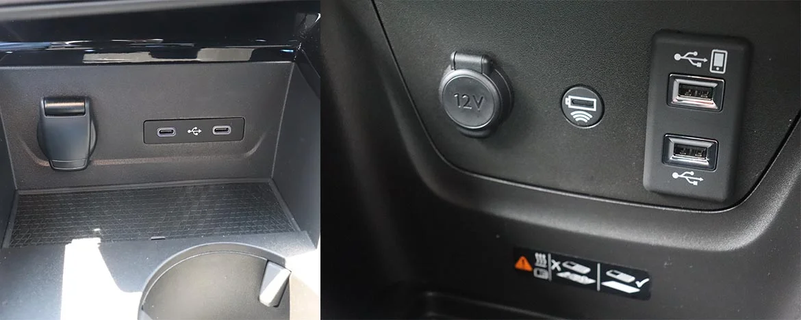USB charging ports