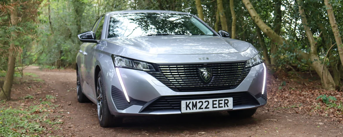 Front profile of the Peugeot 308's headlights