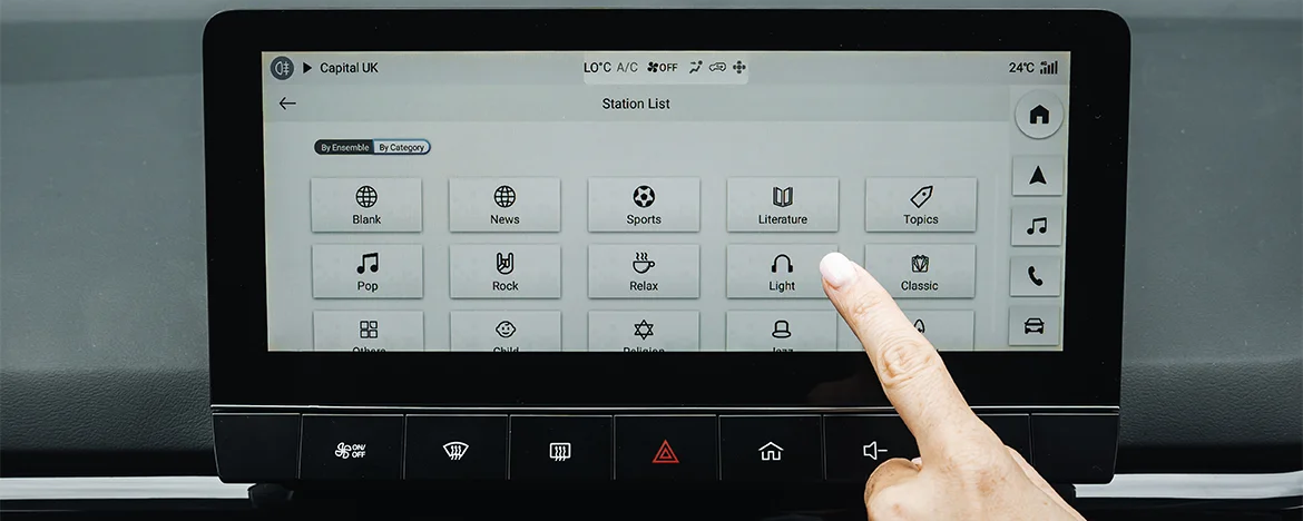 MG4 infotainment screen