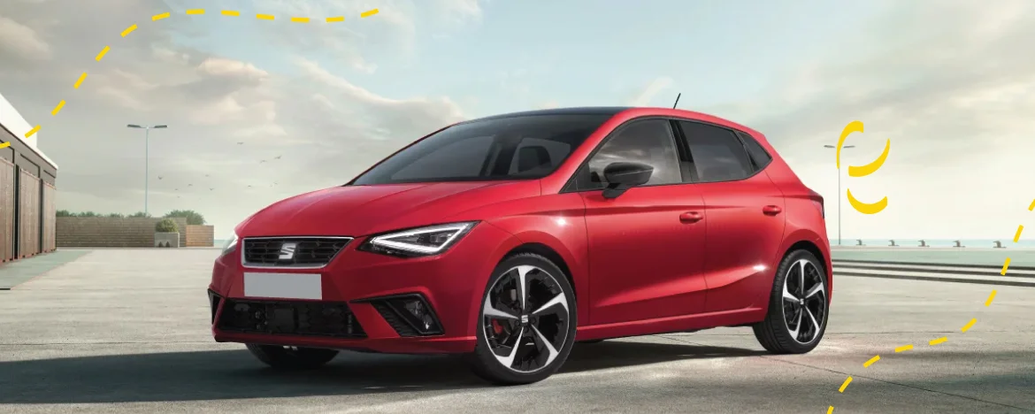 SEAT Ibiza parked by the sea