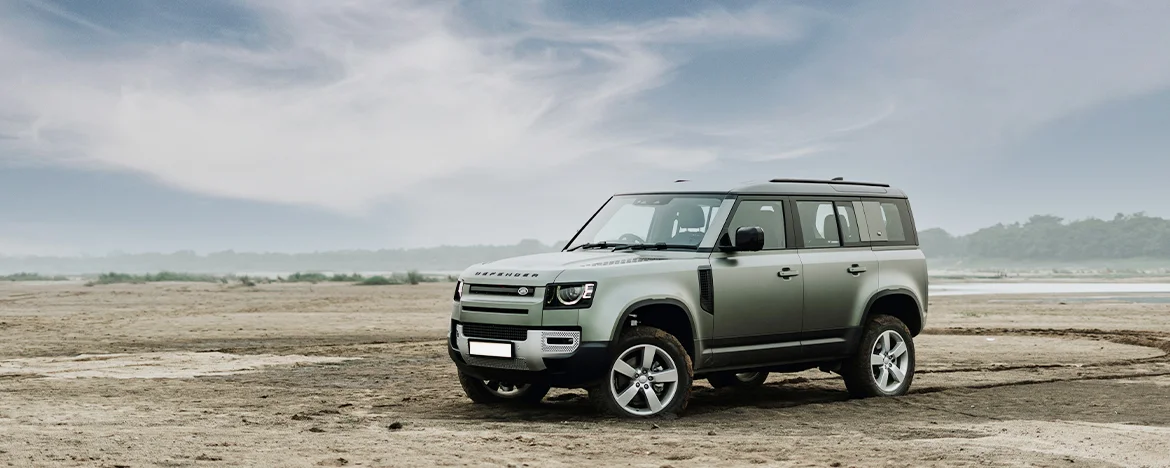 Land Rover Defender on sand