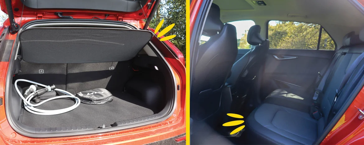 Kia Niro boot space and rear seat space