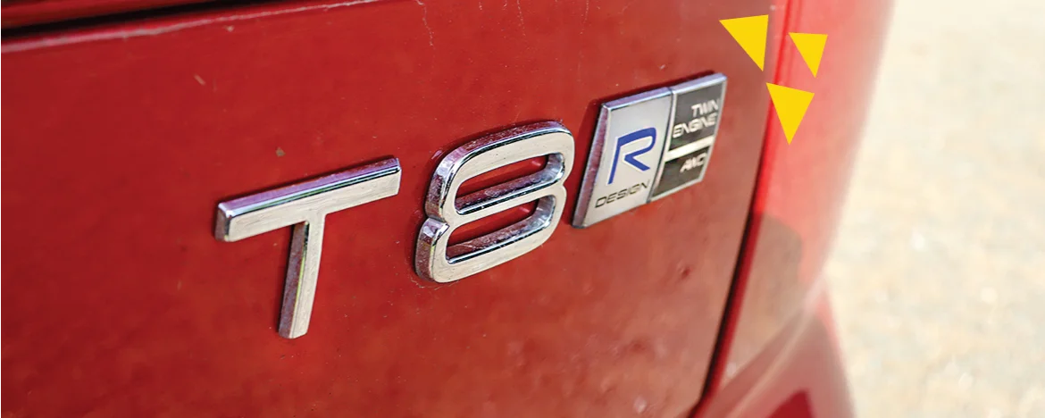 Volvo XC60 T8 plug-in hybrid badge