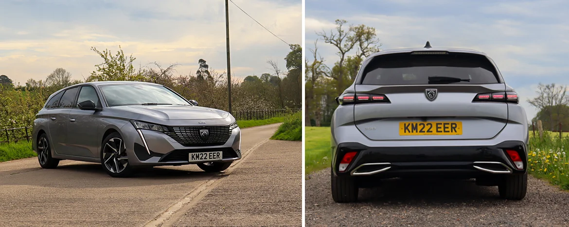 Front and rear of the Peugeot 308 SW