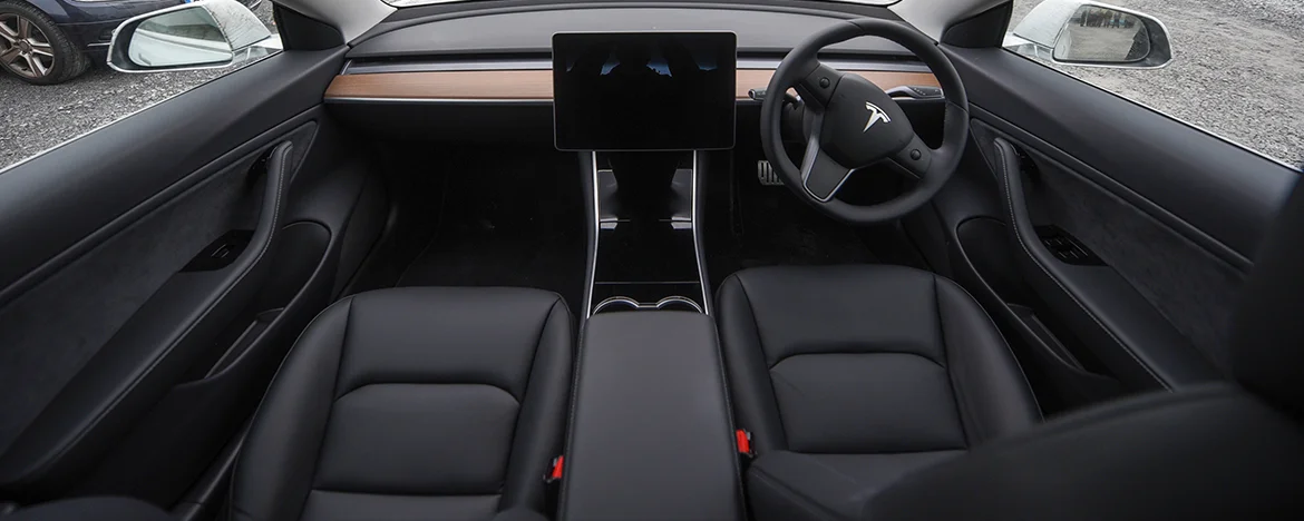 Cabin of Tesla Model 3