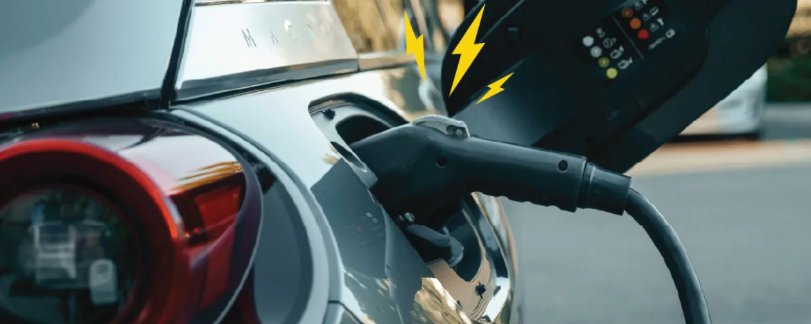 EV being charged