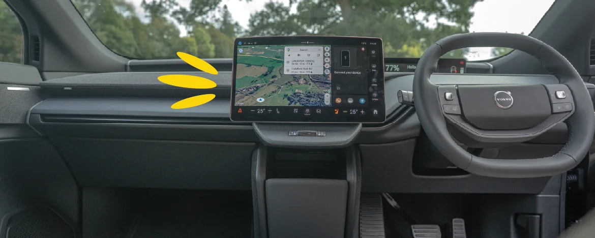 Volvo EX60 front interior
