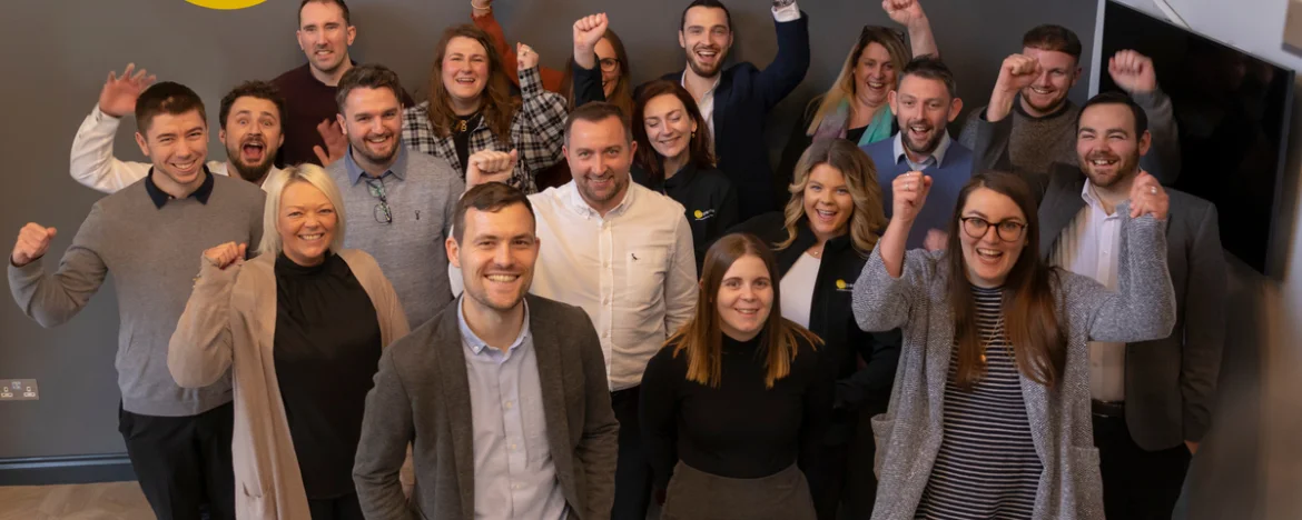 Carparison staff cheer for your leasing success