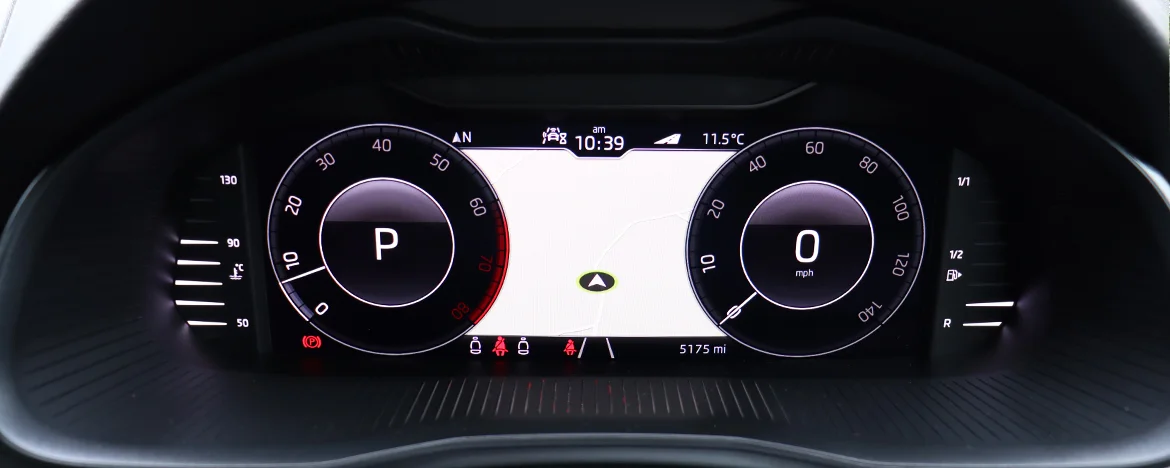 Dashboard display on Skoda Scala