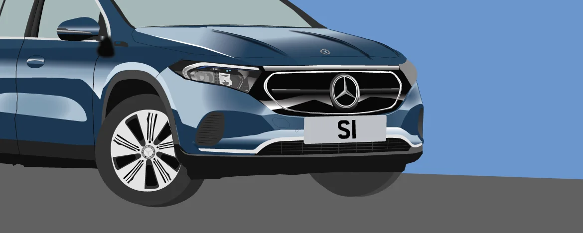 Mercedes-Benz with S1 personalised number plate