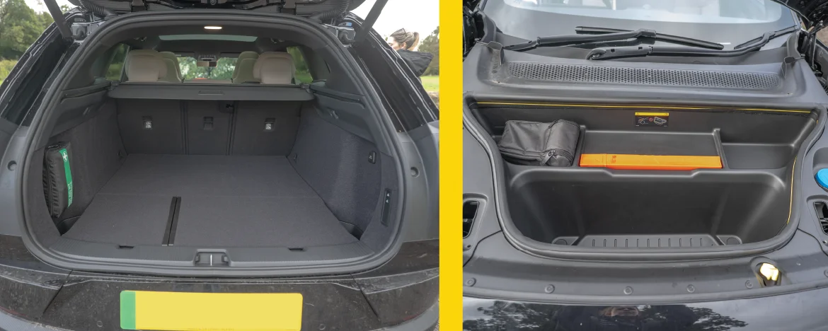 Volvo EX60 boot and frunk