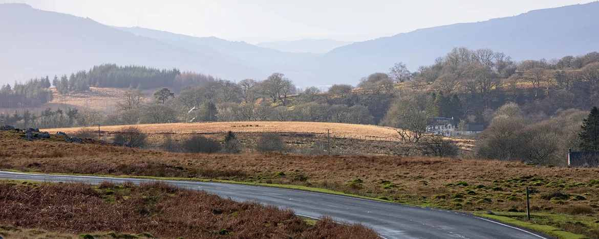 Road through the Brecon Beacons, Wales