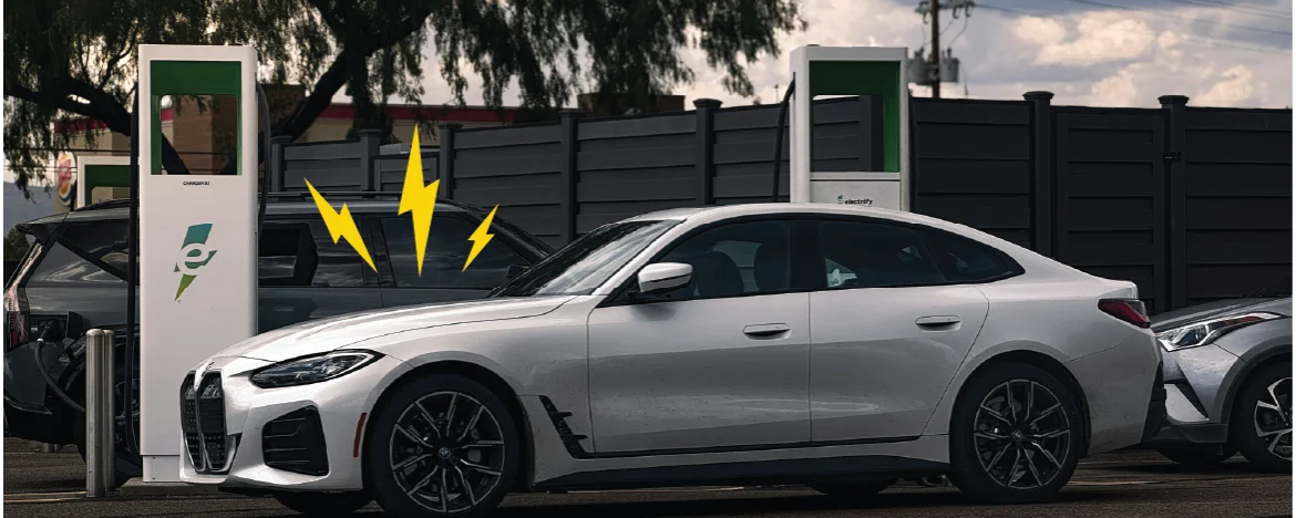 Electric car charging station