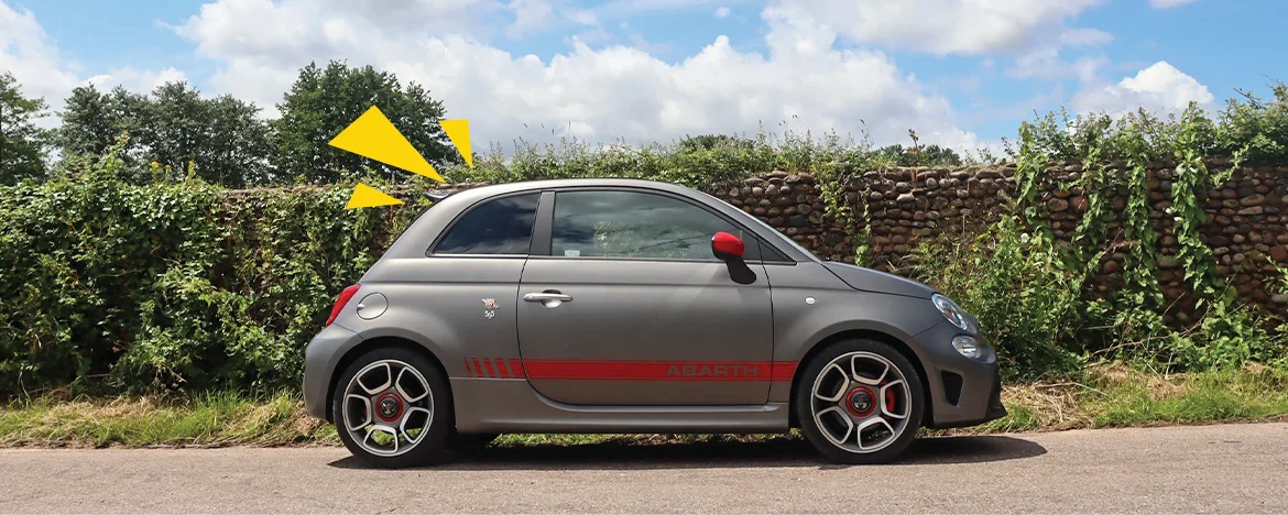 Abarth 595 parked