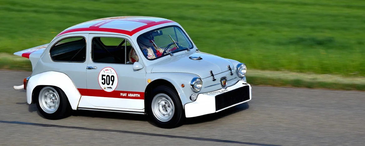 White Fiat Abarth 1000 tcr racing