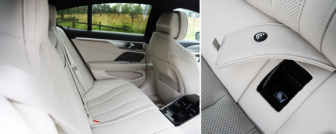 Seats and isofix points on BMW 840i Gran Coupe