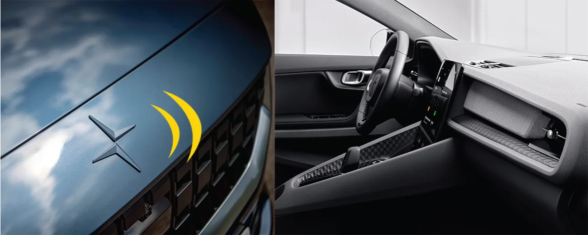 Polestar interior and badge