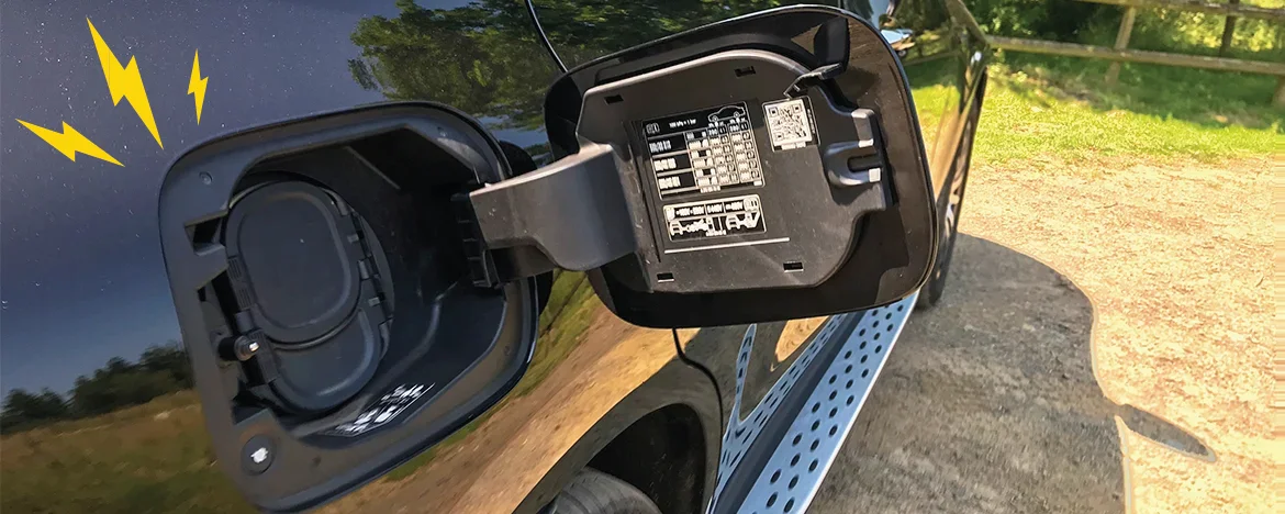 Mercedes-Benz EQC charging port