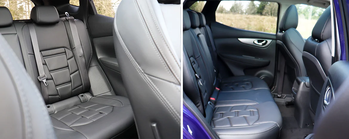Nissan Qashqai rear seats and space 