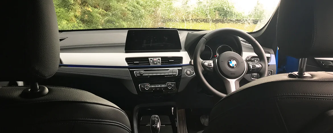 BMW X1 Cabin view from rear seats 