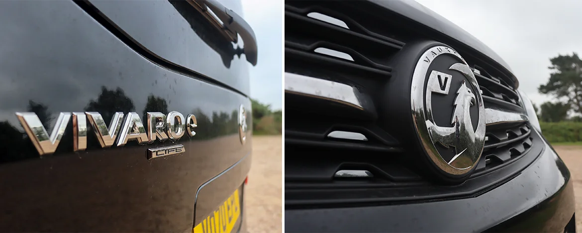 Vauxhall Vivaro-e Life badges