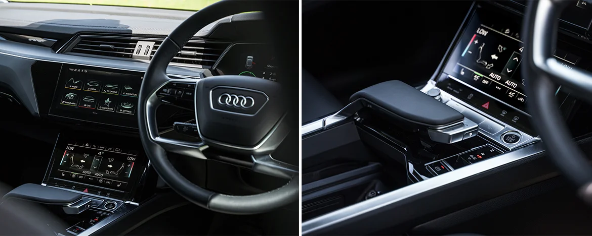 Audi e-tron Sport 50 Quattro infotainment screens