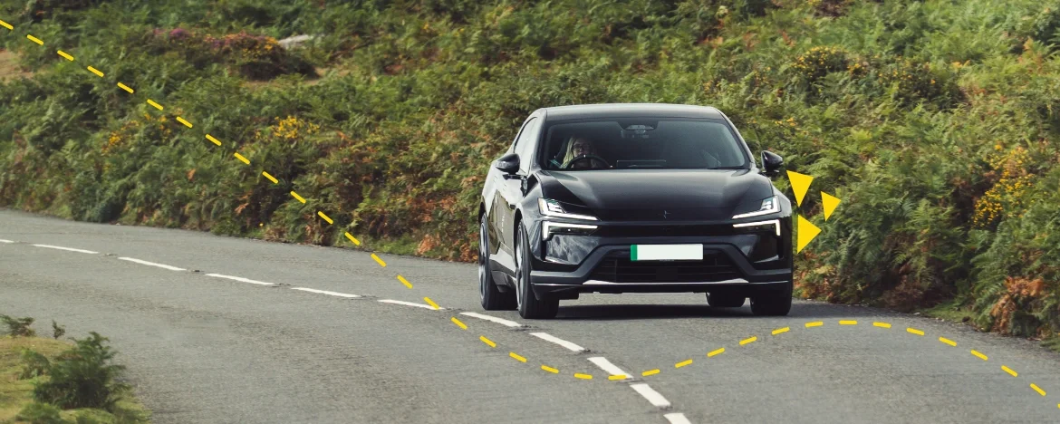 Polestar 4 driving