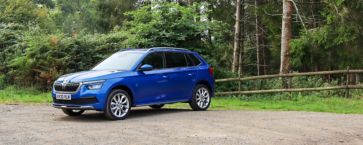 Skoda Kamiq in Race Blue Metallic paint