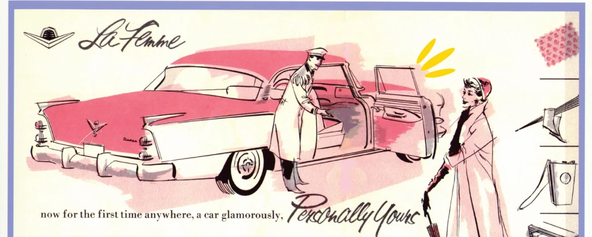 Original poster advertising the La Femme car