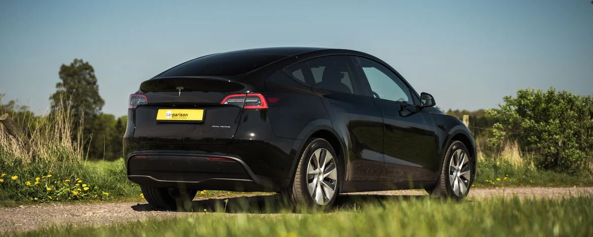 rear profile of the Tesla Model Y