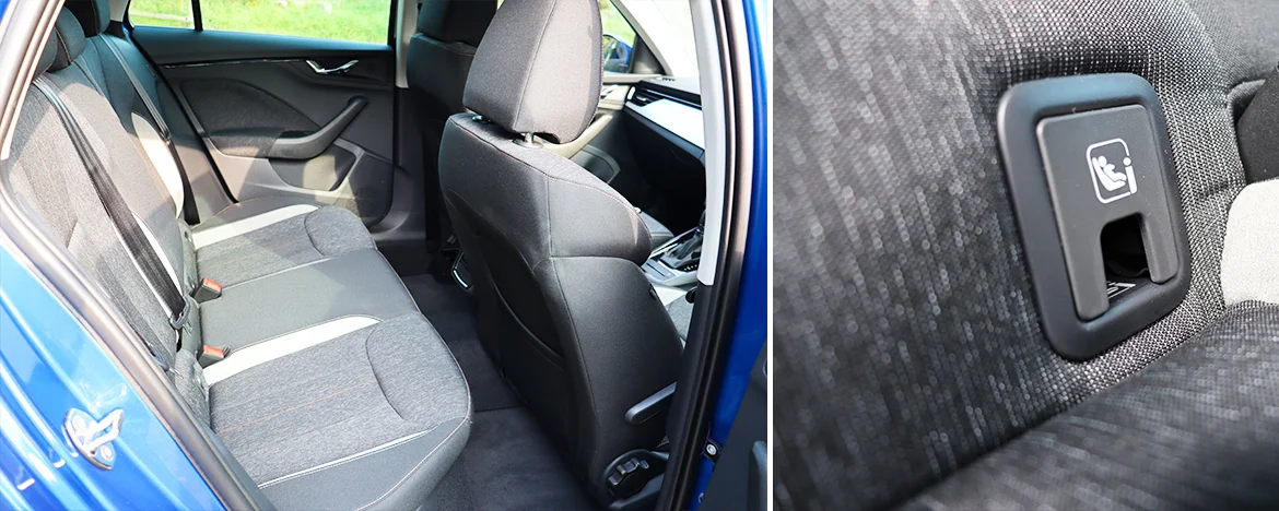 Rear seats and isofix point