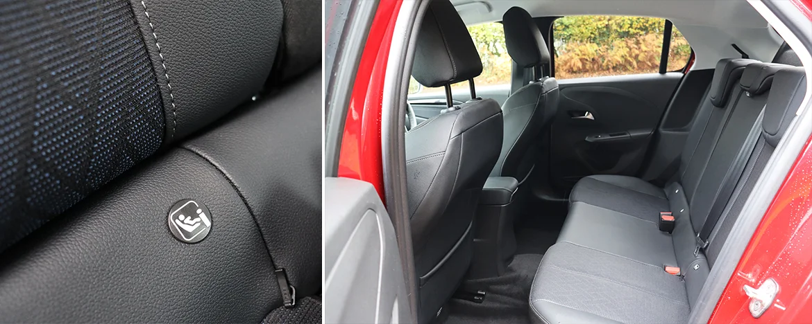 Rear seats and isofix points