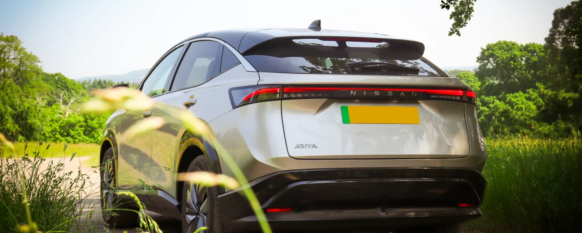 Nissan Ariya boot behind profile