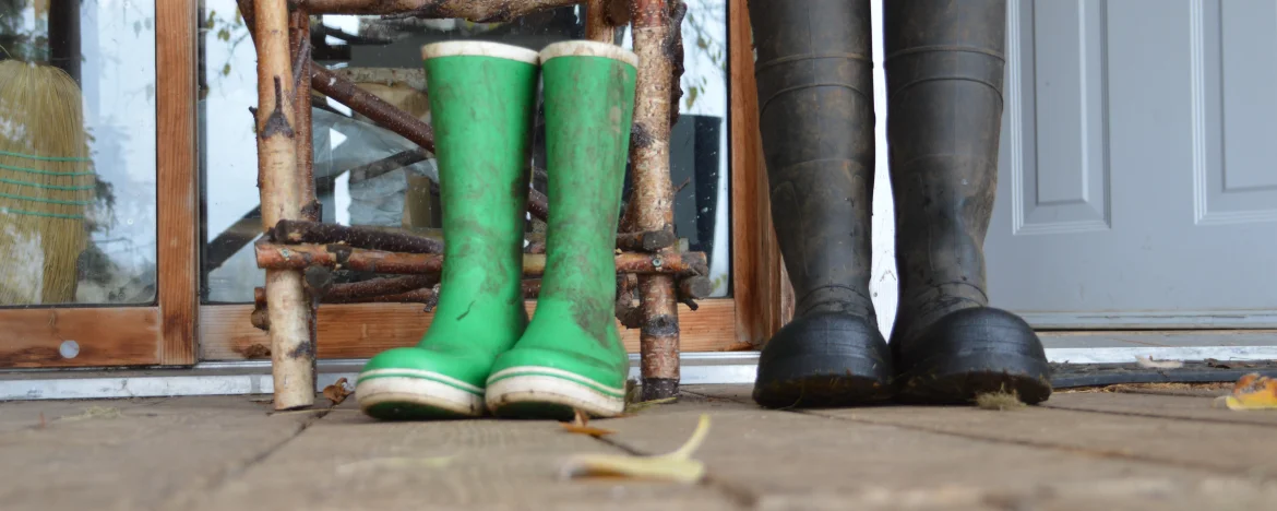 Two pairs of wellies